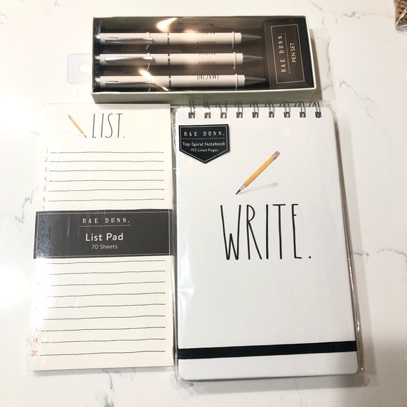 Rae Dunn Note book Bundle,pen,note book,todo list - Picture 2 of 6
